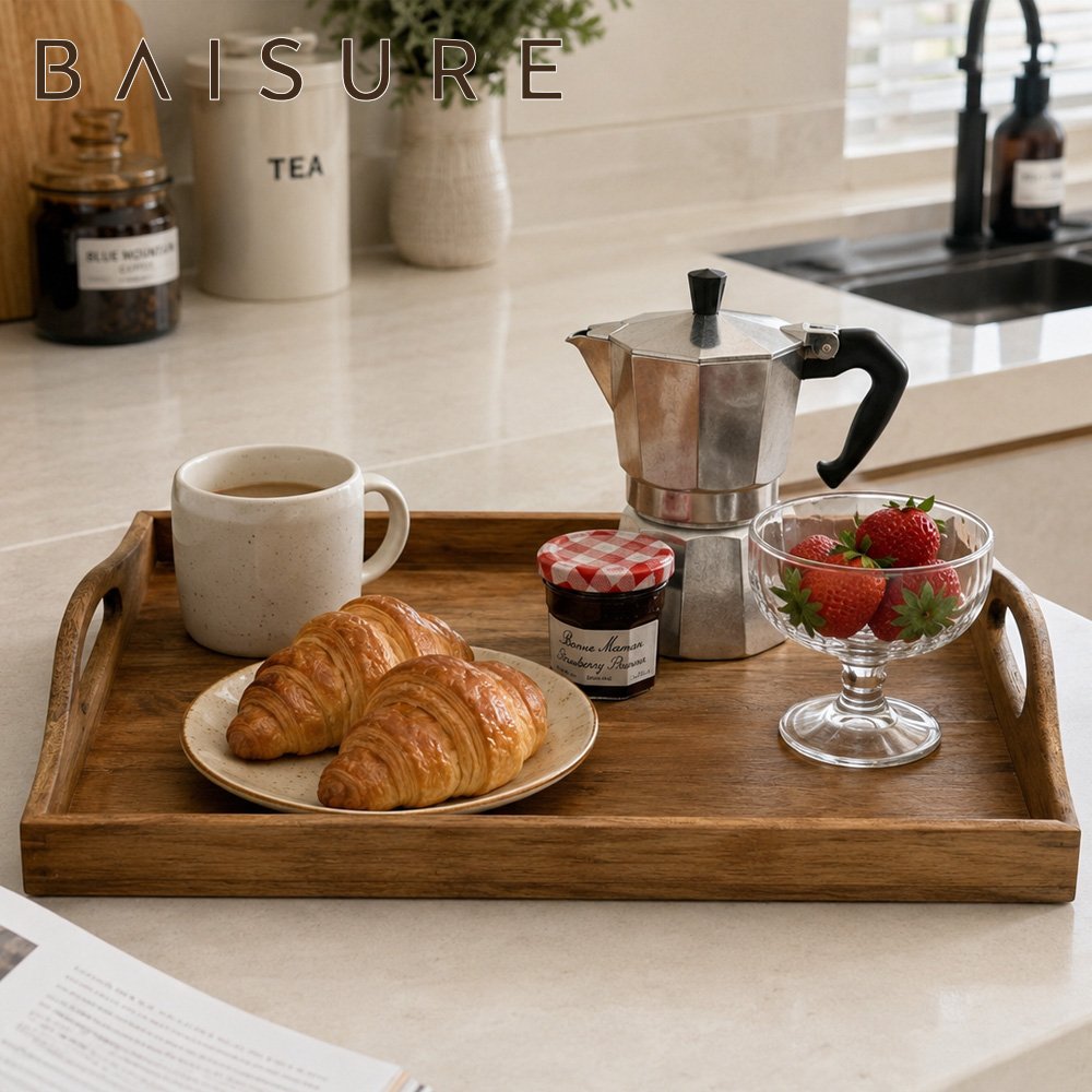 Tray Series Solid Wood Handle Tray Set | Custom Sizes Available