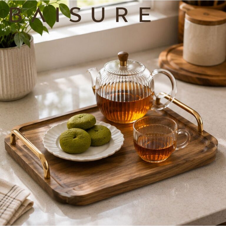 Tray Series Metal Handle Scalloped Tray | Custom Sizes Available