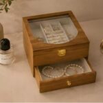 Storage Box Double‑Layer Jewelry Storage Box with Transparent Window