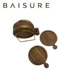 Coasters Round Acacia Wood Coaster Set | Custom Sizes Available