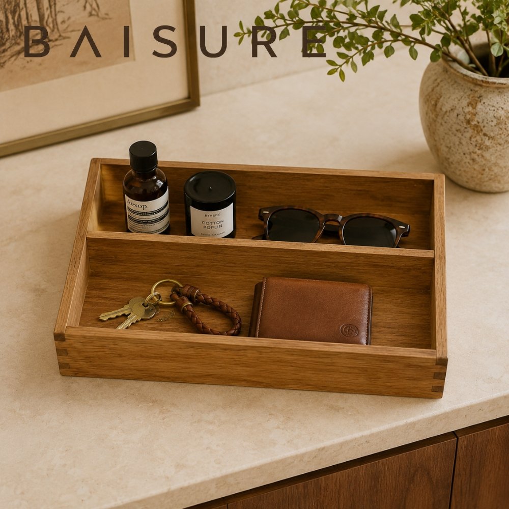 Dovetail Collection Handcrafted Mortise-and-Tenon Storage Tray (Medium)