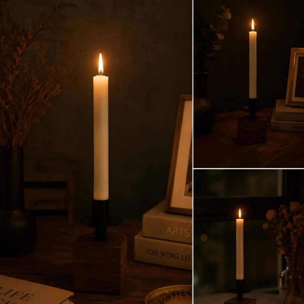 Candle Holder Square Wood Black Tray Candle Holder | Custom Sizes Available