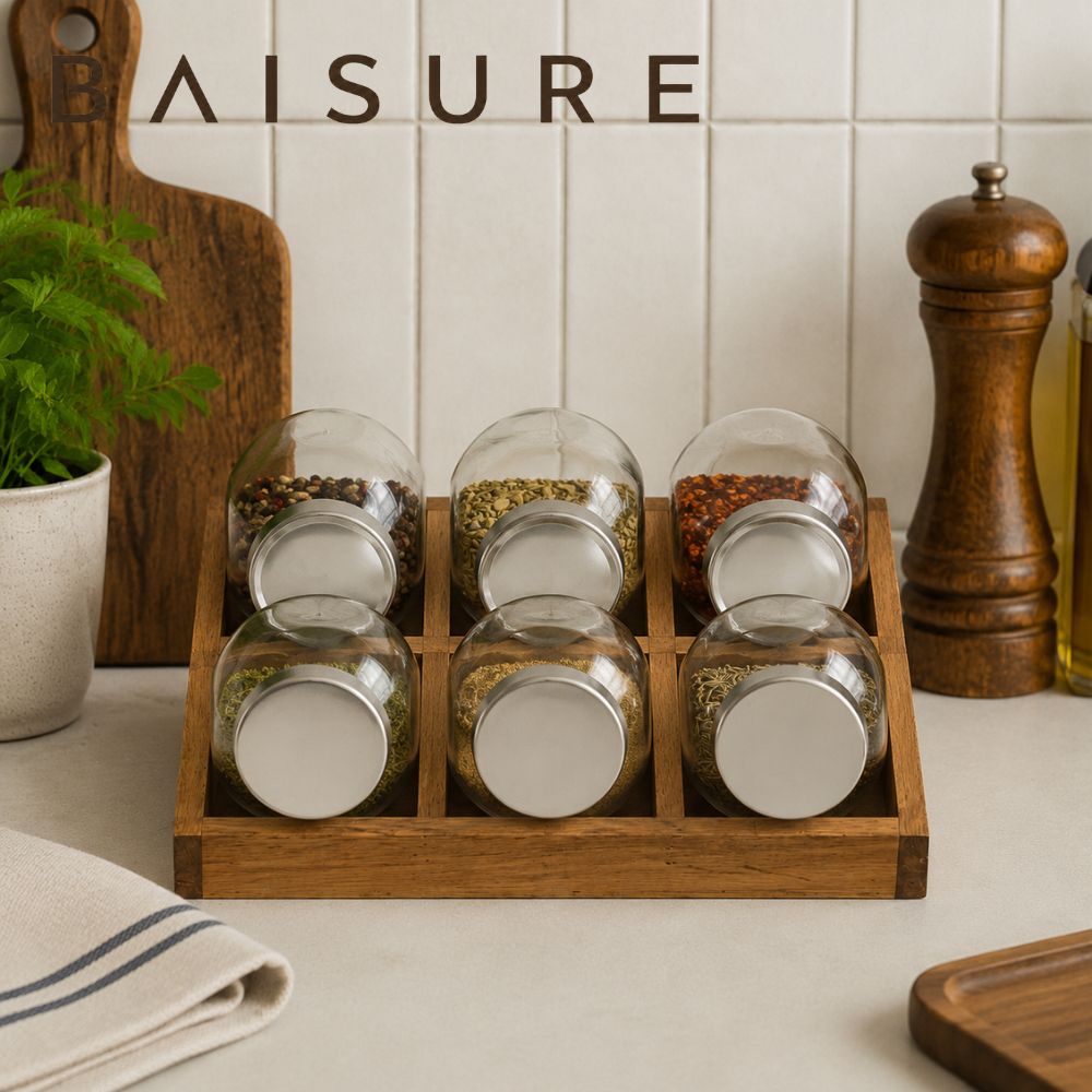 Storage Jars 6-Piece Spice Jar Set | Custom Sizes Available
