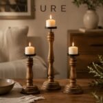 Candle Holder Sculptural wooden candle holder