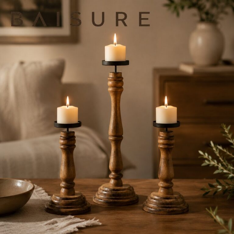 Candle Holder Sculptural wooden candle holder