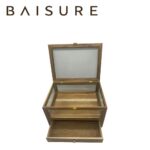 Storage Box Wooden Glass-Top Display Storage Box | Custom Sizes Available