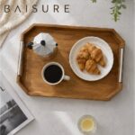 Tray Series Beveled Edge Acacia Wood Tray | Custom Sizes Available