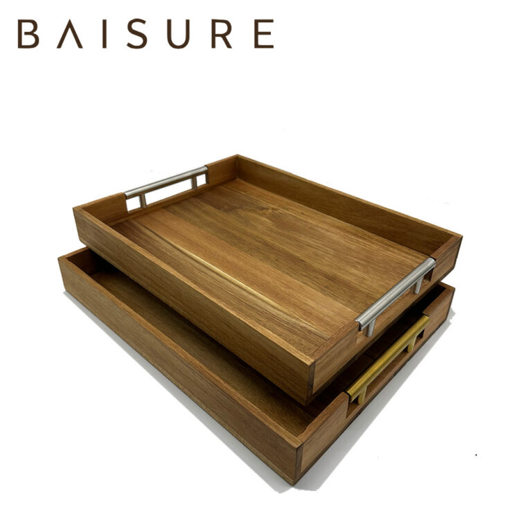 Tray Series Rectangular Tray – Hollow Metal Handles | Custom Sizes Available