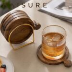 Coasters Round Acacia Wood Coaster Set | Custom Sizes Available