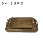 Tray Series Metal Handle Scalloped Tray | Custom Sizes Available