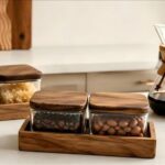 Storage Jars Acacia Wood Lid Glass Jar Set | Custom Sizes Available