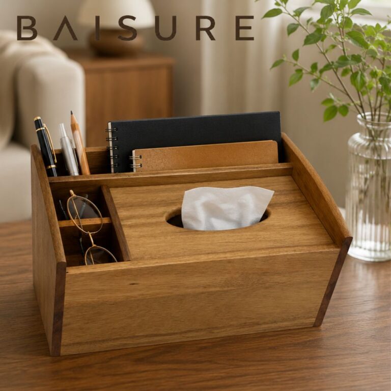 Desktop Storage Multi-Compartment Tissue Box | Custom Sizes Available