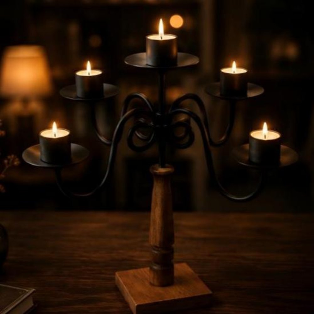 Candle Holder Vintage Five-Arm Candle Holder | Custom Sizes Available