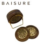 Coasters Golden Inlay Round Coaster Set | Custom Sizes Available