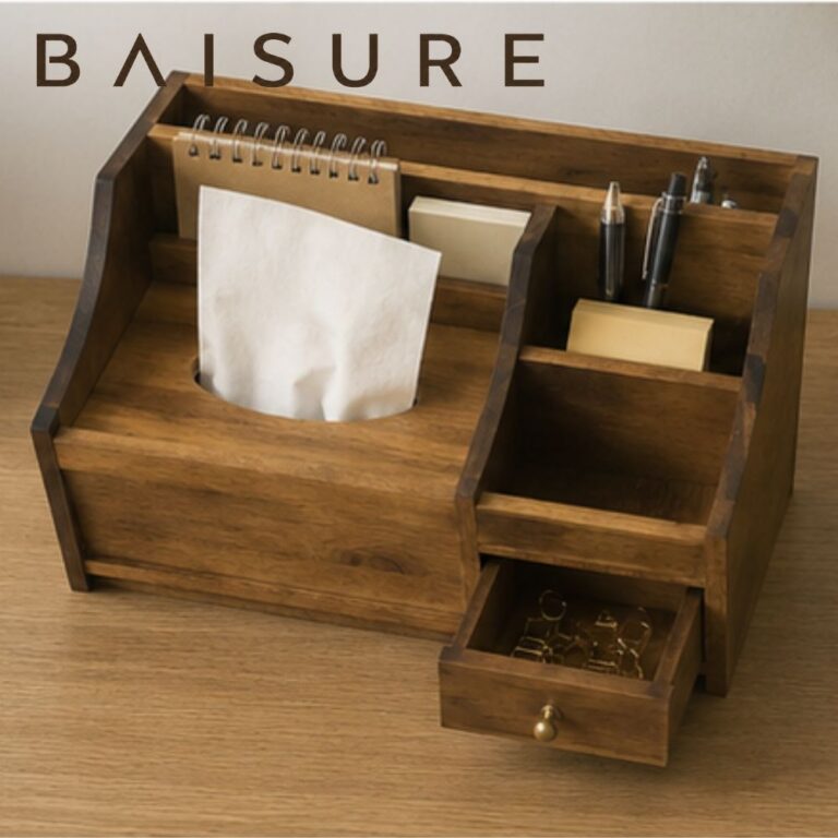 Desktop Storage Tissue Box & Storage Organizer | Custom Sizes Available
