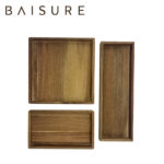 Tray Series Rectangular Wood Tray Set | Custom Sizes Available