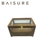 Storage Box Wooden Glass-Top Display Storage Box | Custom Sizes Available