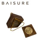 Coasters Golden Inlay Square Coaster Set | Custom Sizes Available