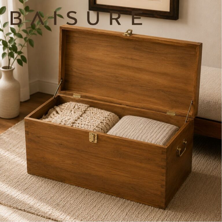 Storage Box Raw Wood Storage Box (Vintage Style)