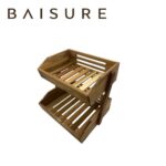 Kitchen Utensil Storage Multi-tier wooden-frame storage rack
