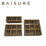Storage Box Multi-Grid Wooden Storage Box | Custom Sizes Available