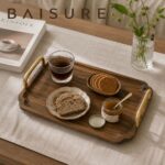 Tray Series Metal Handle Scalloped Tray | Custom Sizes Available