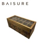 Storage Box Solid Wood Glass Display Storage Cabinet