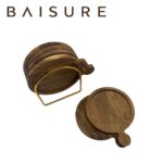 Coasters Round Acacia Wood Coaster Set | Custom Sizes Available