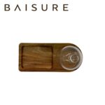 Storage Jars Wood Tray with Glass Cloche Dome | Custom Sizes Available