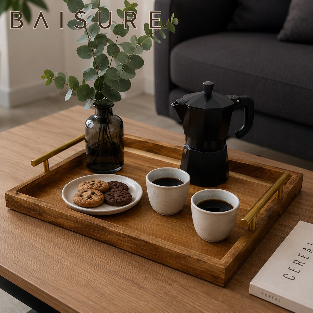 Tray Series Brass Handle Serving Tray | Custom Sizes Available