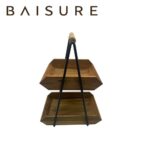 Kitchen Utensil Storage Square Two-Tier Caddy with Handle | Custom Sizes Available