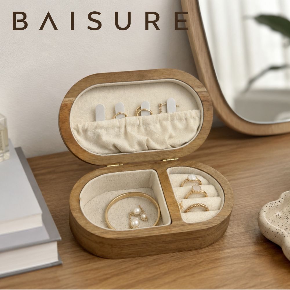 Jewelry Box Solid Wood Oval Jewelry Box | Custom Sizes Available