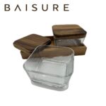 Storage Jars Acacia Wood Lid Glass Jar Set | Custom Sizes Available
