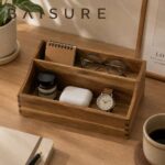 Desktop Storage Mortise-and-Tenon Desktop Organizer with Compartments
