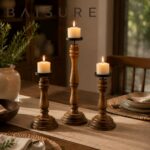 Candle Holder Sculptural wooden candle holder