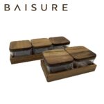 Storage Jars Acacia Wood Lid Glass Jar Set | Custom Sizes Available