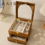 Storage Box Double‑Layer Jewelry Storage Box with Transparent Window | Custom Sizes Available