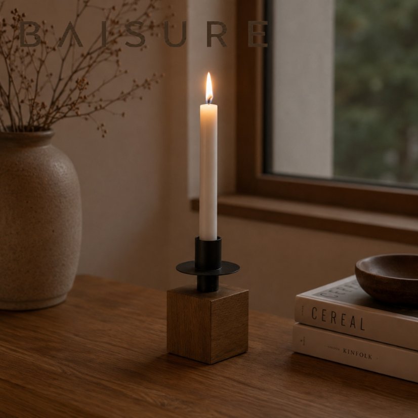 Candle Holder Square Wood Black Tray Candle Holder | Custom Sizes Available