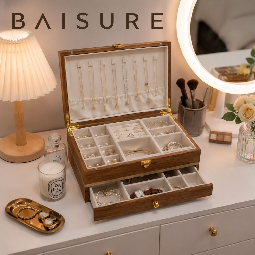 Jewelry Box Flip-Top Drawer Jewelry Storage Box | Custom Sizes Available